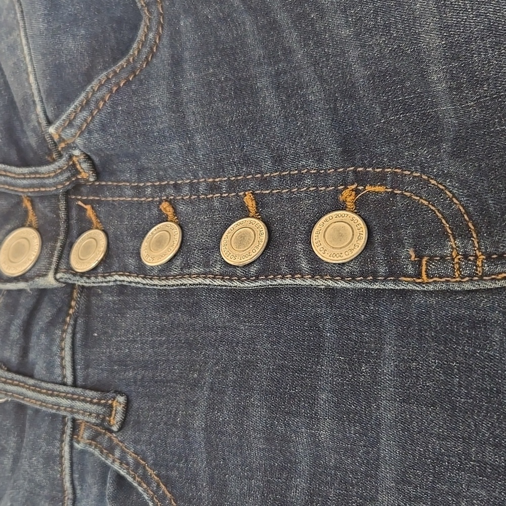 SO Super High Rise Button Fly Jegging Jeans Dark Wash Size 27 - Picture 6 of 17